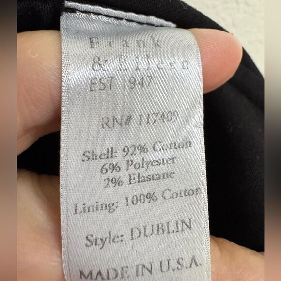 Frank & Eileen DUBLIN Jacket Blazer Denim Open Front Women’s L Stretch Old Money - Picture 8 of 11